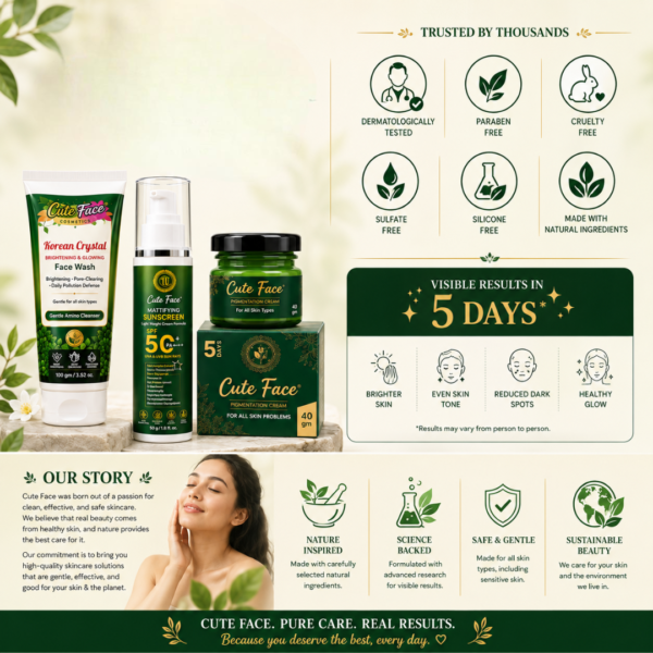 cute face 3 in 1 skincare kit: complete glow